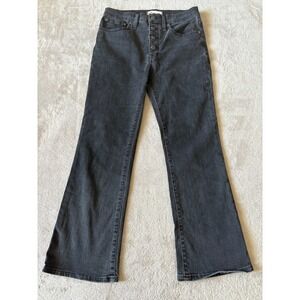 Madewell Womens Size 27 Cali Demi Booy High Rise Denim Comfort Button‎ Fly Black